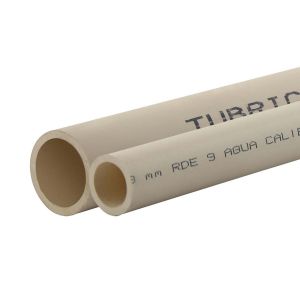 Tubo CPVC agua caliente 1/2" x 3 m ASTM Tubrica