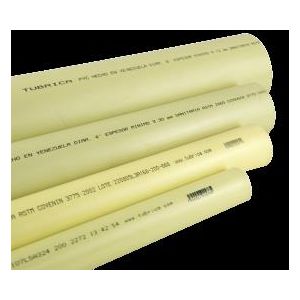 Tubo PVC agua servida 250 x 4,9 mm x 3 m UM amarillo ASTM Tubrica