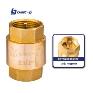 Válvula check 2 1/2" pistón de bronce Belt-g