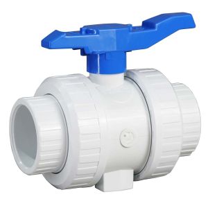 Válvula de bola doble unión universal PVC pesada para soldar 2" PCP
