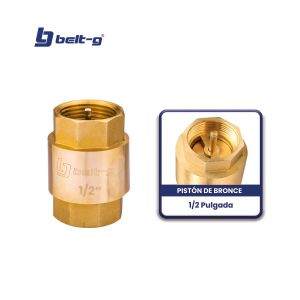 Válvula check 1/2" pistón de bronce Belt-g