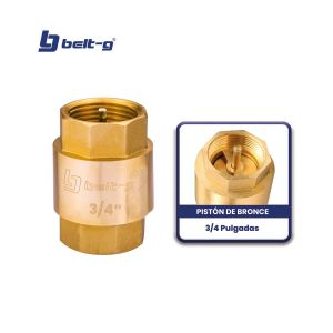 Válvula check 3/4" pistón de bronce Belt-g