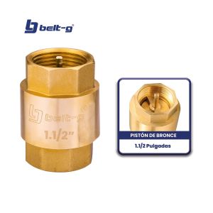 Válvula check 1 1/2" pistón de bronce Belt-g