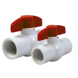 LLAVE DE BOLA PVC 1" CON ROSCA. WEQUP