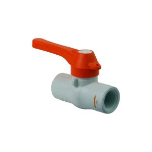 Llave de bola liviana manija larga PVC para roscar 1/2" PCP