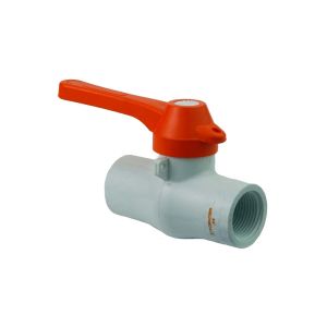 Llave de bola liviana manija larga PVC para roscar 3/4" PCP