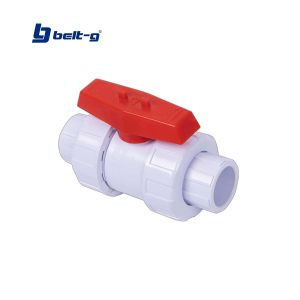 Llave de bola PVC doble unión para soldar 3/4" Belt-g