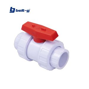 Llave de bola PVC doble unión para soldar 1 1/2" Belt-g