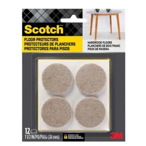 Parches de fieltro para protección de pisos 12 unidades 3M