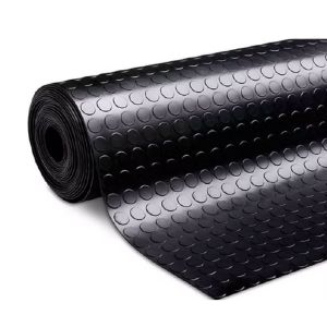 Piso de goma en rollo negro 2 mm Tezza