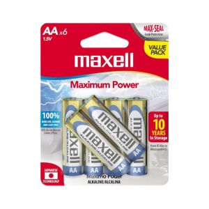 Pila alcalina AA 6 unidades Maxell