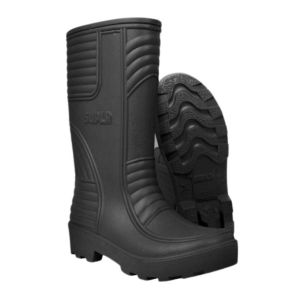 Bota de PVC caña larga negra sin puntera talla 43 Supla