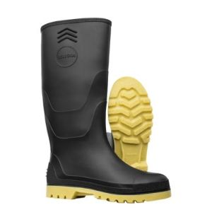 Bota de pvc caña larga negra suela amarilla sin puntera talla 40 Bellota