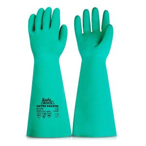 Guante de nitrilo 18" Safe work