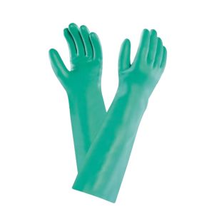 Guante de nitrilo verde 18" Intools
